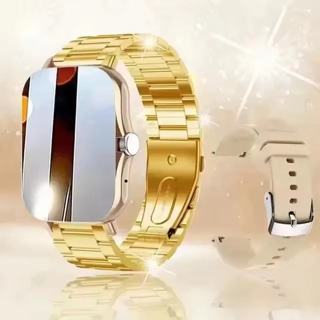 Smartwatch with Full Touch Screen — Call, Message Reminder, Music Control & Multi-Function Fitness Tracker, Compatible with iPhone & Android