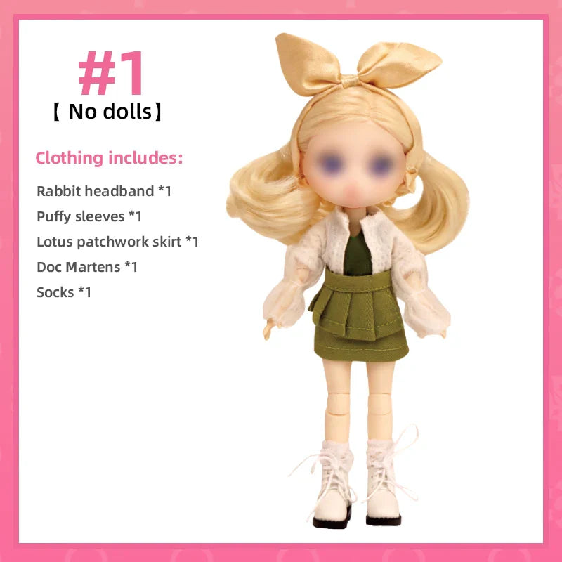 Lady Doolli 1/12 BJD Dolls Blind Box – 15cm Ob11 Mystery Anime Figure Toy, Kawaii Designer Gift