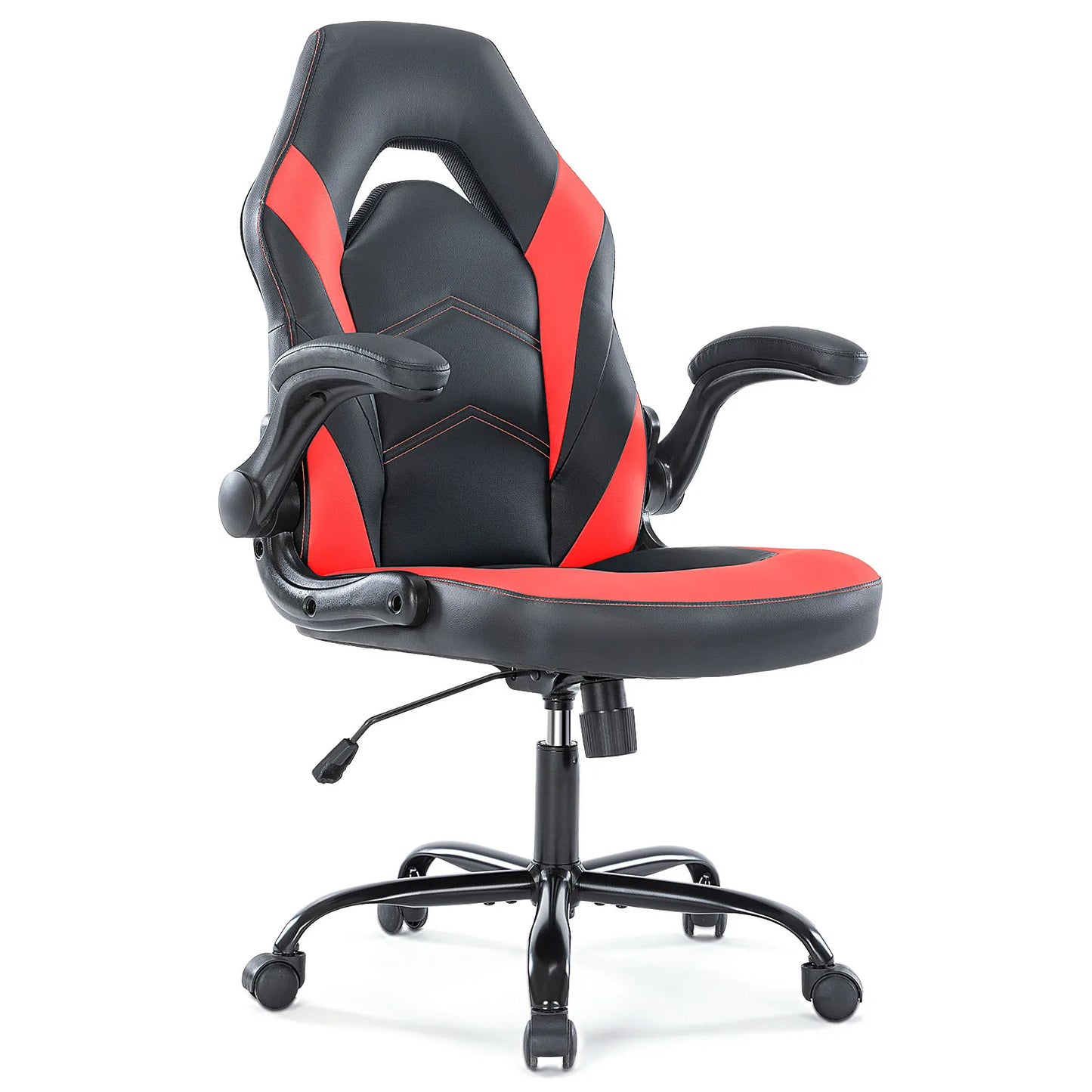 Ergonomic Office Gaming Desk Chair – Adjustable PU Leather Racing Chair with Flip-Up Armrests, Christmas Furniture