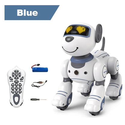 2-in-1 Intelligent Remote Control Robot Dog – Programmable Stunt & Voice Command Toy with Touch & Music for Kids