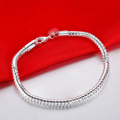 925 Sterling Silver Bead Bracelet – High-Quality Romantic Chain for Women, Fashion Jewelry Gift for Engagement, Party & Wedding