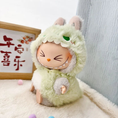 Cute Cartoon Green Dinosaur Outfit for Labubu Plush – Style Shark Macaron Clothes & Accessories