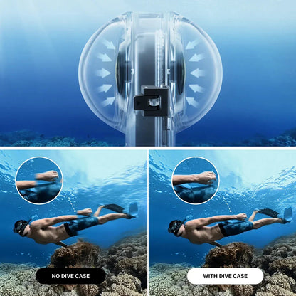 Dive Case for Insta360 X4 – Waterproof Housing, Invisible Diving Case, 50M Underwater Dive Shell Accessories