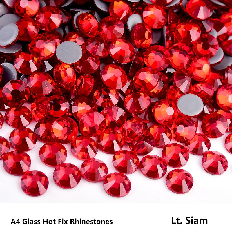 Bobohoo HotFix Crystal Rhinestones SS6-SS30 – Glitter Iron-On Strass Gems for Clothing, Dresses & DIY Crafts