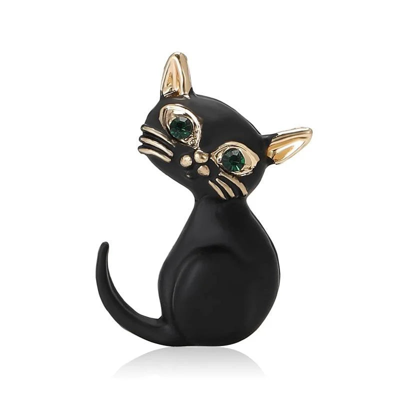 Women's Fashion Cat Brooch Pin - Cute Animal Jewelry Accessory for Clothing, Bags & Stylish Decor