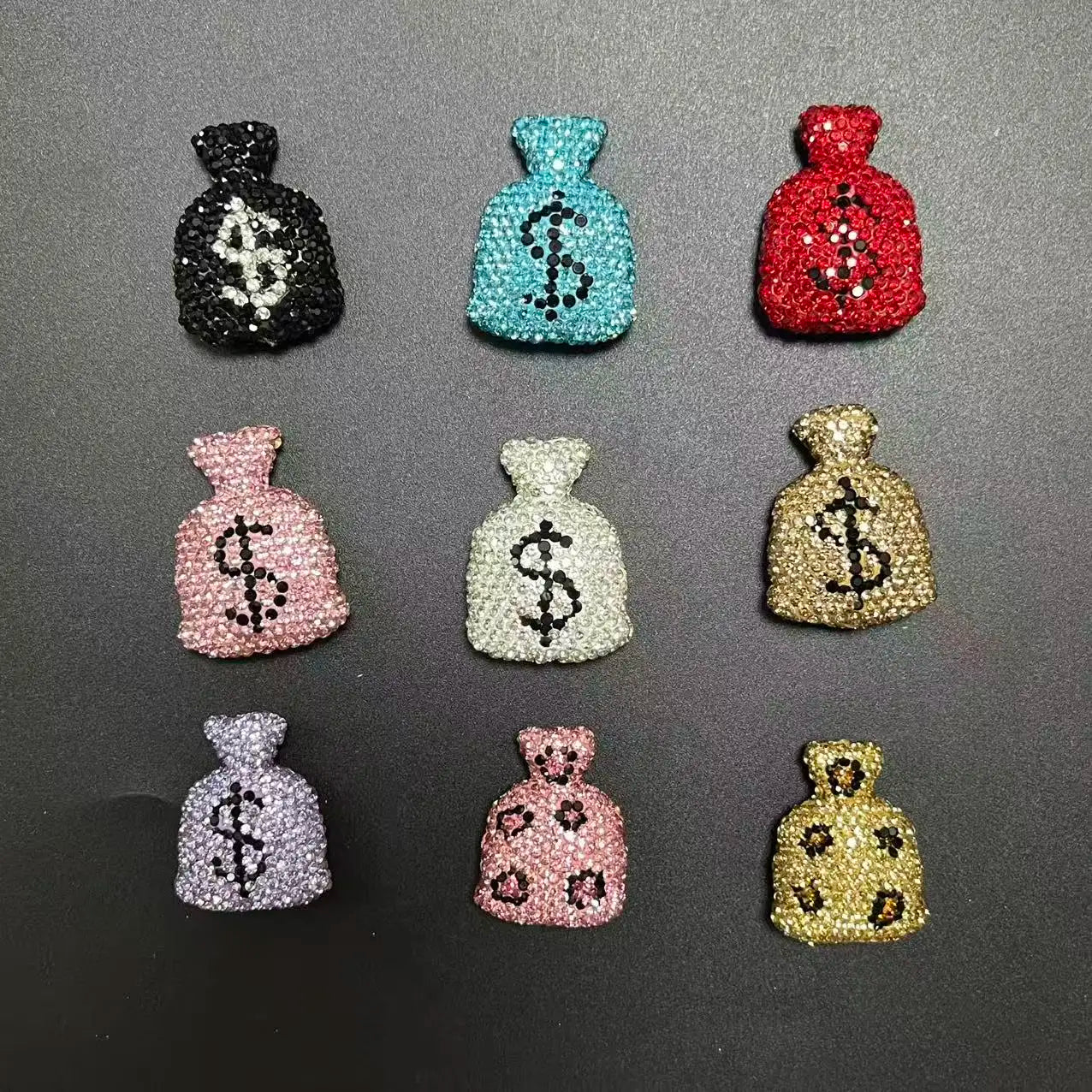43PCS Luxury Charm Set — Diamond Bow, Perfume Bottle, Butterfly & Lip Decorations for Phone Case, Purse, and DIY Crafts