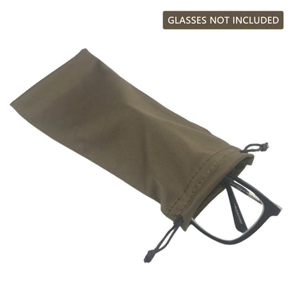 Microfiber Glasses Pouch – Soft Drawstring Eyewear Case 9×18cm, Solid Color Elastic Fabric Organizer