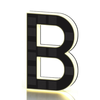 LED Solar House Numbers - IP65 Waterproof Personalized Illuminated Outdoor Address Sign for Home, Hotel & Bar 23/17/12CM