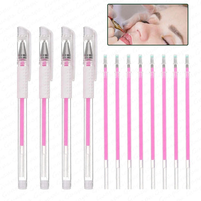 2PCS Eyebrow Marker Pen Set - Microblading Scribe Tools for Permanent Makeup, Tattoo Mapping & Beauty Preparation
