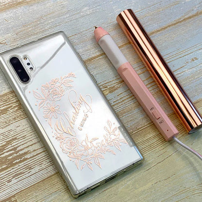 USB Hot Foil Pen with 0.8/1.5/2.5mm Tips – Slim Heat-Resistant Grip for DIY Calligraphy on Paper & Leather