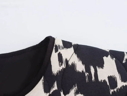 2024 Autumn Women's Snake Skin Printed Jacket – European & American Style, Fashion Button Long Sleeve Coat