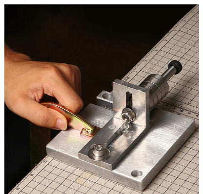 WUTA Adjustable Leather Strap Cutter with C-Clamps – Professional Belt Cutting Tool with Sharp Blades for Handcrafting
