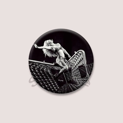 Britney Spears Music Brooch Pin – Pop Singer Badge Jewelry for Bags & Clothing, Fan Collection Accessories & Gift Item