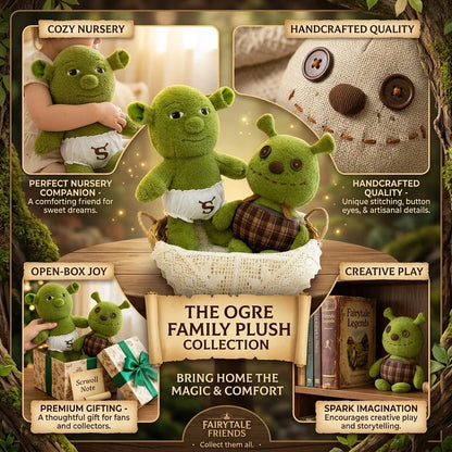 Shrek Baby Puppet Plush Figure - Cute Monster Pendant Doll for Kids