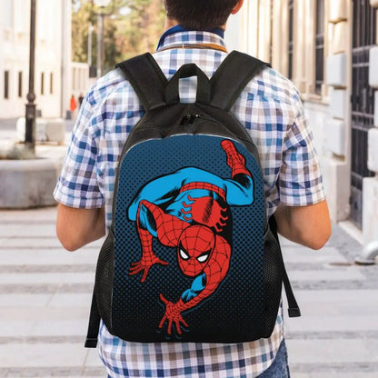 Custom Spider-Man Web Backpack – Water-Resistant School & College Bag for Men and Women