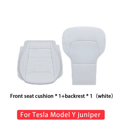 Tesla Model Y Juniper 2025-2026 Ventilated Leather Seat Cushion Cover – Breathable Comfort Interior Accessory
