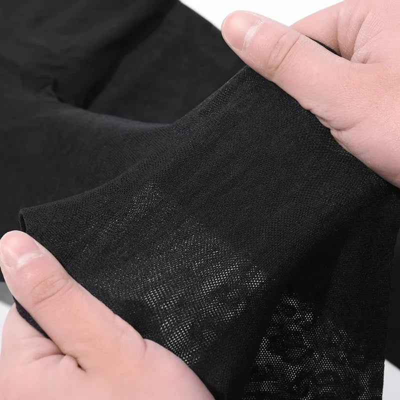 Women’s Sexy Sheer Pantyhose – Thin Transparent Gothic Black Leopard Pattern Tights, Seamless Vintage Stockings