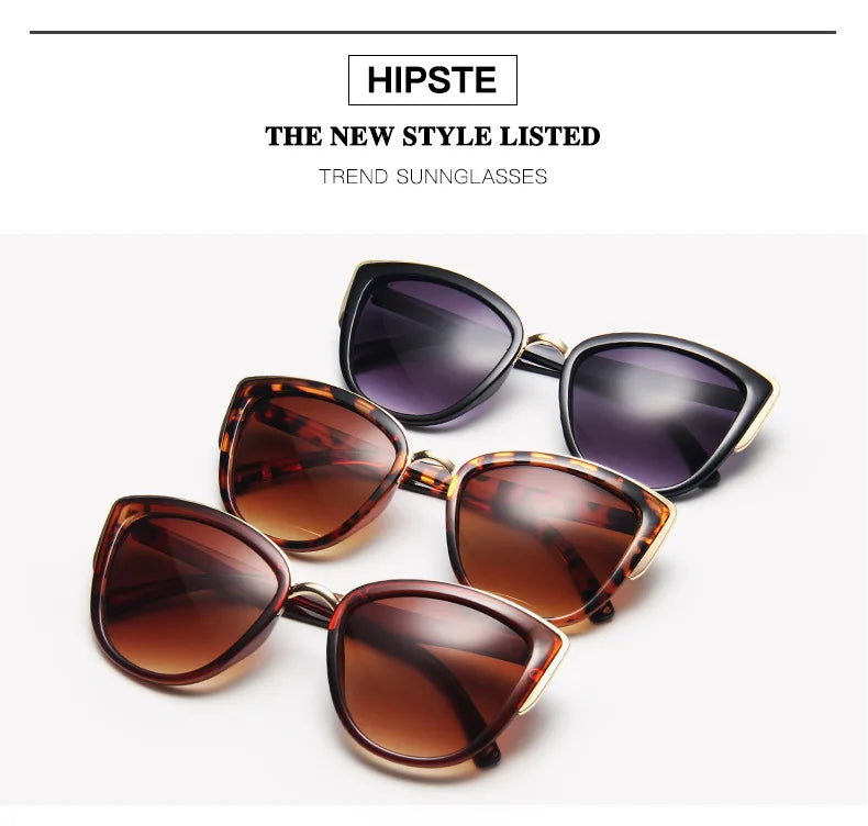Women's Cat Eye Polarized Sunglasses - Luxury Black Metal Frame, Stylish & Fast-Selling Sunwear