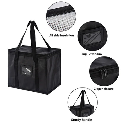 Insulated Thermal Cooler Bag — Large Drink & Food Storage Bag with Zipper, Chilled Lunch Box for Picnic & Meal Storage