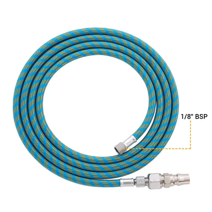 Professional Nylon Braided Airbrush Hose – 1/8" x 1.8m (5.9ft) Standard Fitting for Airbrush DIY