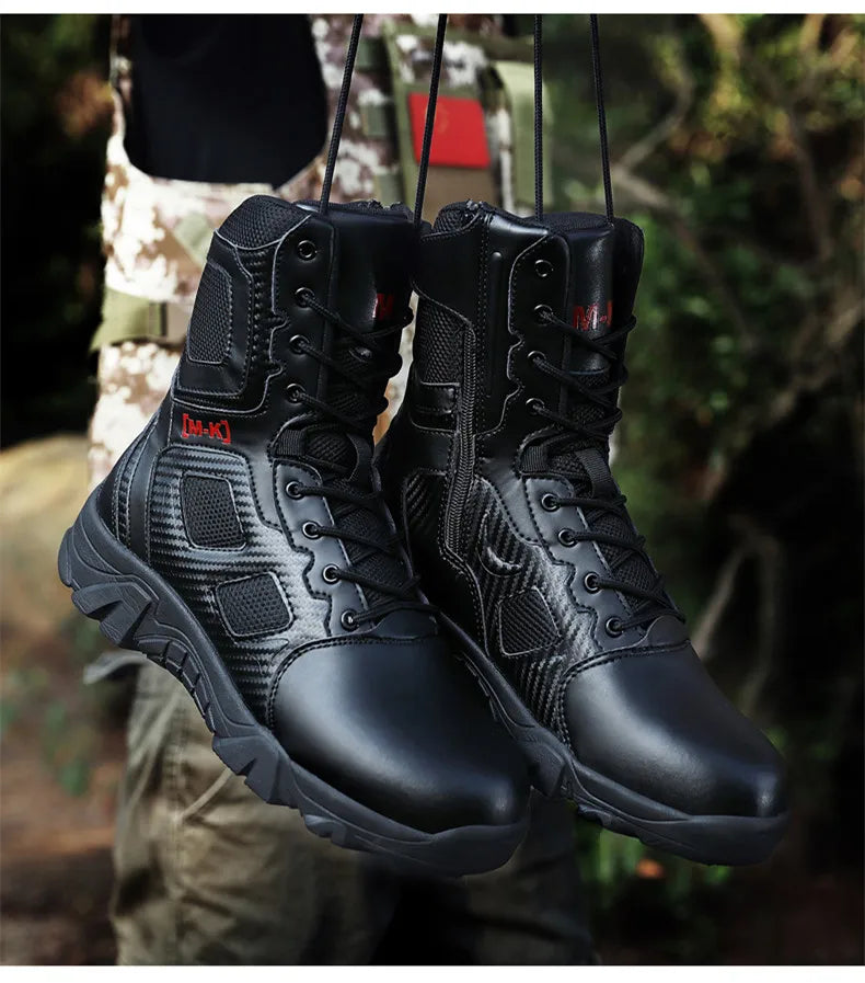 Outdoor Waterproof Safety Shoes – Steel Toe Cap Men's Work Boots, Anti-Smashing, Size 47
