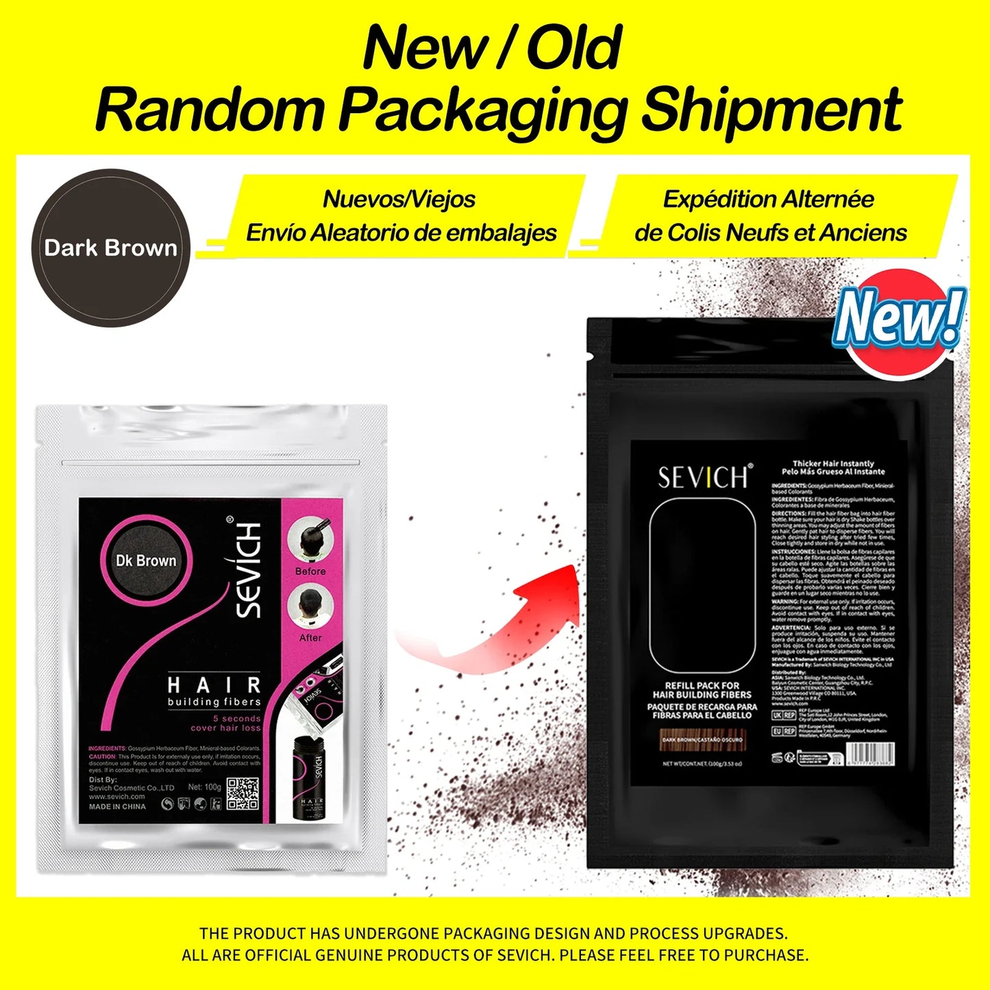 SEVICH Keratin Hair Fiber 100g — Thickening & Hair Building Powder Spray for Instant Regrowth and Hair Loss Concealer