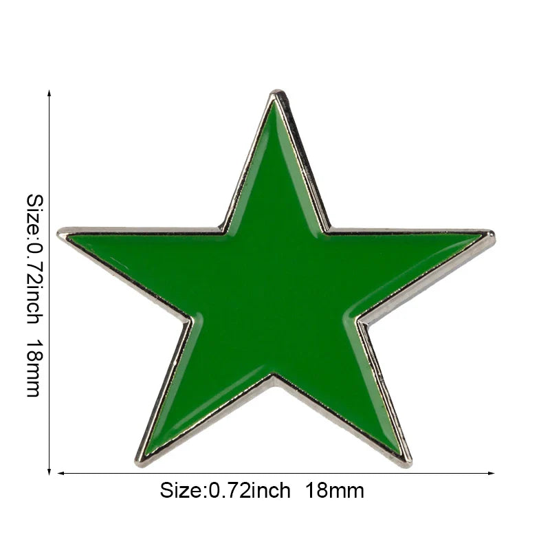 Baby Blue Metal Star Lapel Pin Brooch – Colorful Enamel Star Badge Accessories for Jackets, Bags & Fashion Outfit Decor