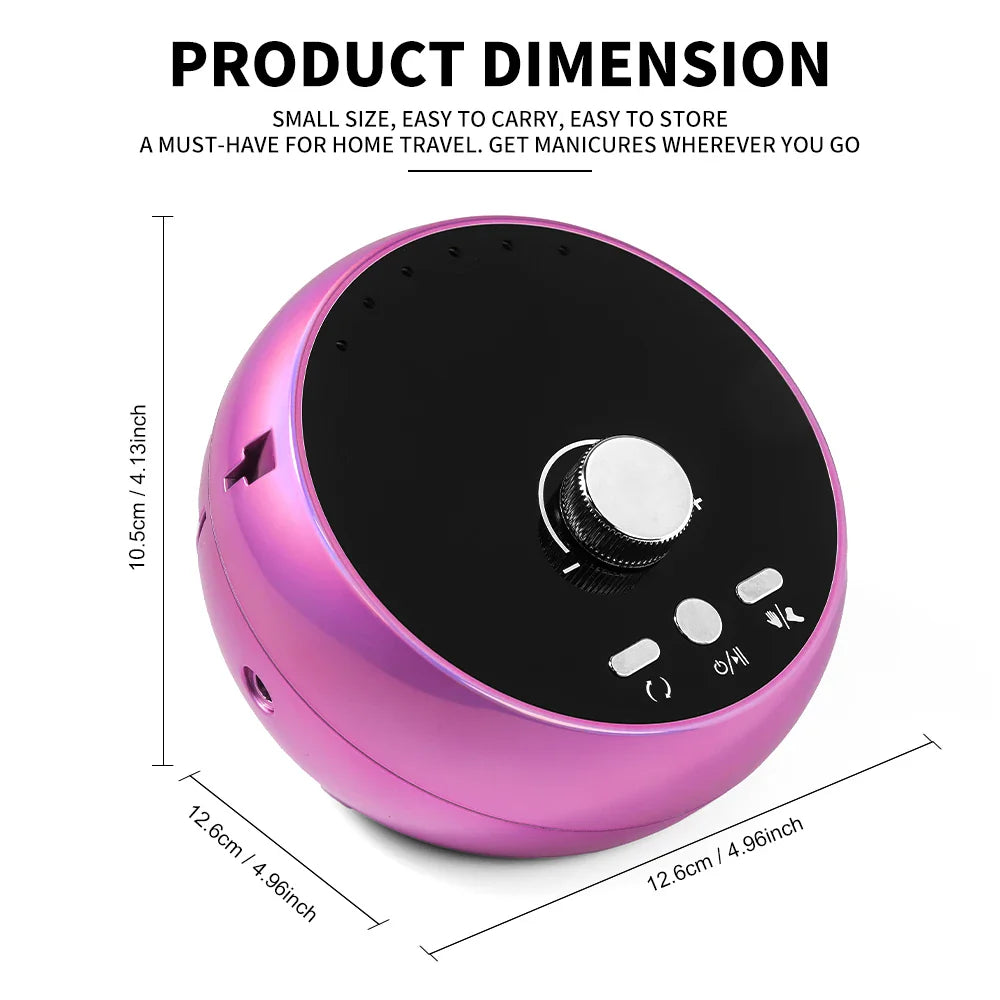 Professional 45000RPM Electric Nail Drill Machine – Manicure Sander for Gel & Cuticle Removal, White/Pink/Purple