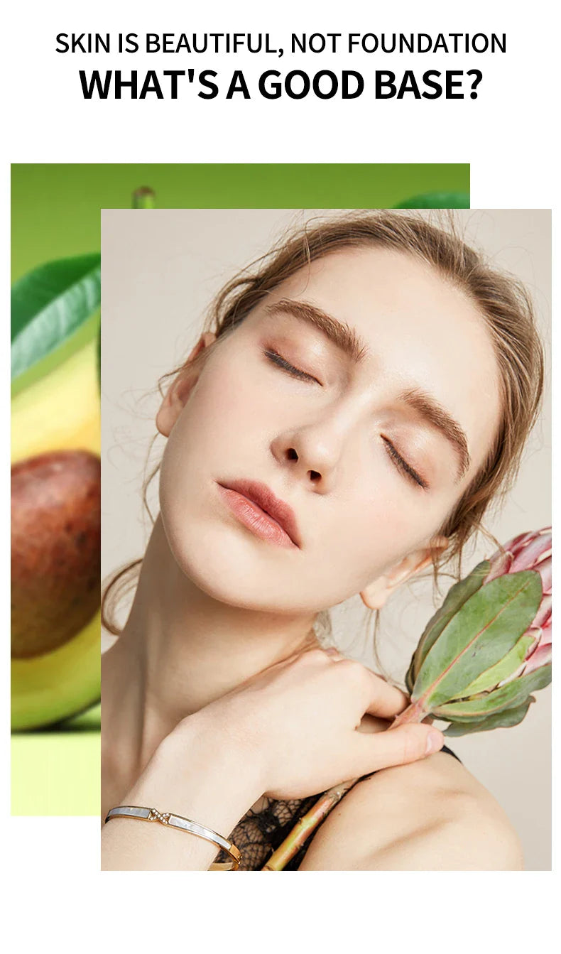 Air Cushion CC Cream with Mushroom Head Puff – Moisturizing, Brightening BB Cream & Waterproof Face Concealer