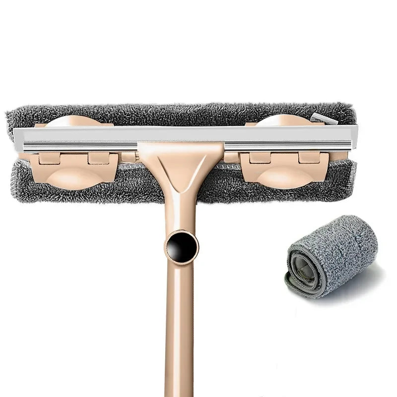 Extendable Telescopic Window Cleaning Mop & Glass Wiper Brush with Long Handle for Household Use