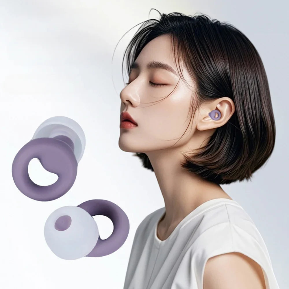 Anti-Noise Silicone Earplugs — Sleep, Noise Reduction, Waterproof Swimming, Soft Soundproof Ear Protectors