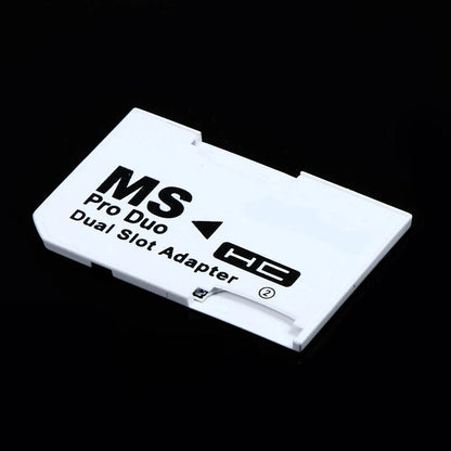 Memory Card Adapter – Micro SD/TF to MS Pro Duo for PSP with Dual 2-Slot White Adapter
