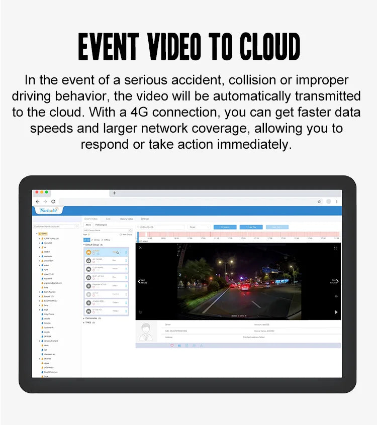 Jimi JC400P 4G Car Camera – 1080P Dual Cameras, GPS Tracking, Wifi Hotspot, Live Stream, DVR Dash Cam with Free App