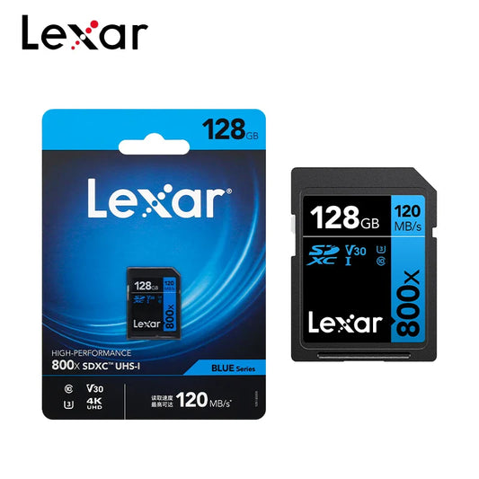 Lexar 800x Pro SDXC/SDHC Memory Card – 150MB/s V30 UHS-I High-Speed Flash Storage Card 32GB 64GB 128GB 256GB for Camera & Video Recording