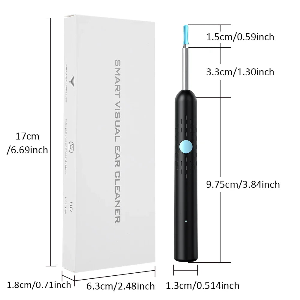 Smart Visual Ear Cleaner Set with 1080P Camera – WiFi Ear Wax Removal Tool with HD LED Lights & Earpick Endoscope