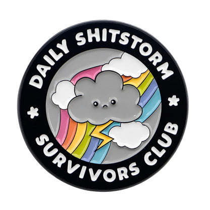 Storm Enamel Pin Brooch – Survivor Club Lapel Badge for Backpack & Clothing Accessories