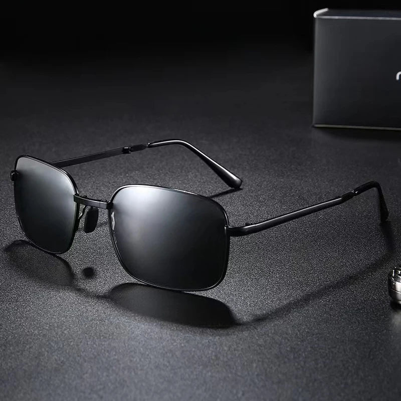 2023 Foldable Polarized Sunglasses – High-Quality Vintage Metal Frame UV400 for Men & Women