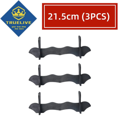 1-4 Tier Wooden Katana & Sword Display Stand Rack – Samurai Holder for Cosplay Swords, Knives & Magic Wand Storage Organizer