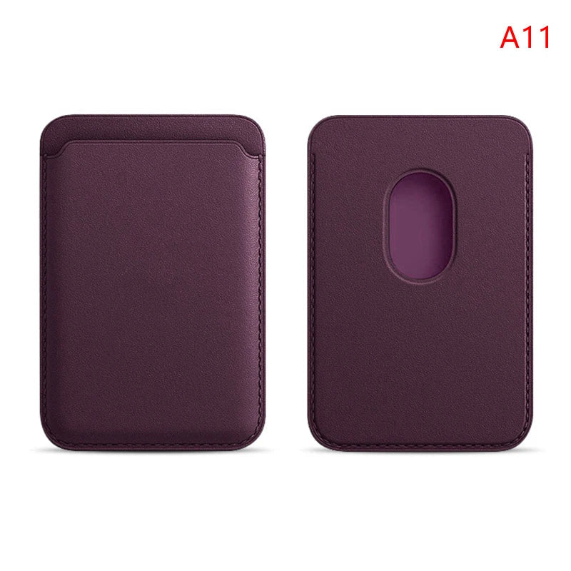 Luxury Magnetic Leather Wallet Case for iPhone 12–16 Pro Max — MagSafe Card Holder Phone Cover
