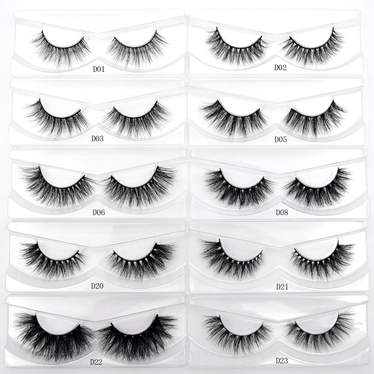 Visofree 3D Mink Eyelashes – 30/40/100 Pairs Handmade Full Strip Lashes with Tray, Cruelty-Free False Lashes for Makeup