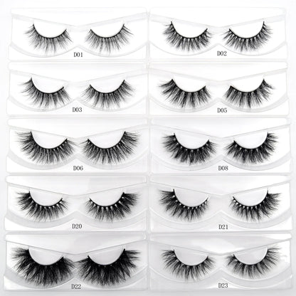 Visofree 3D Mink Eyelashes – 30/40/100 Pairs Handmade Full Strip Lashes with Tray, Cruelty-Free False Lashes for Makeup