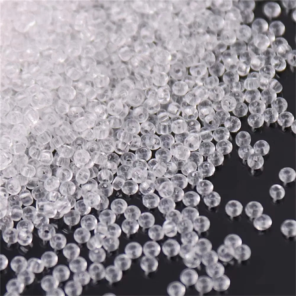 White Czech Glass Seed Beads 1.5mm–4mm for DIY Jewelry Making & Craft Projects