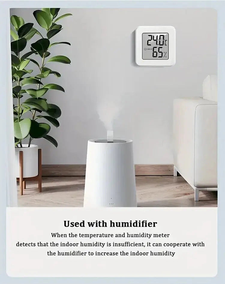 Indoor Mini Temperature & Humidity Meter – Portable Digital Display for Bedroom & Home