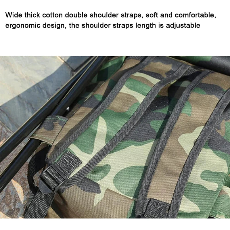 Camping Folding Chair – Lightweight Outdoor Fishing Stool, Portable Tourist Backpack Seat for Nature Hikes