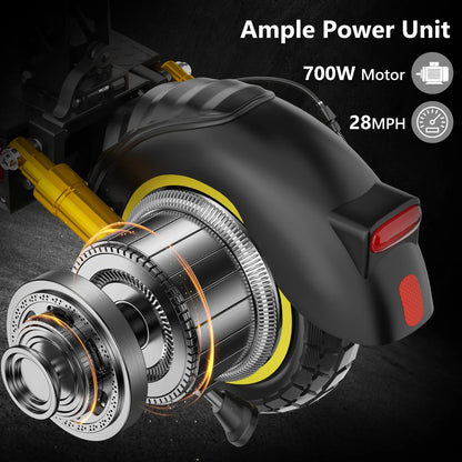 VIPCOO VS1 Electric Scooter – 700W Motor, 48V 13AH Battery, Portable Folding with 10” Off-Road Air Tires