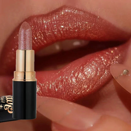 6 Colors Glitter Metallic Lipstick – Waterproof, Long-Lasting Diamond Pearlescent Lip Gloss for Moisturizing Sexy Lips