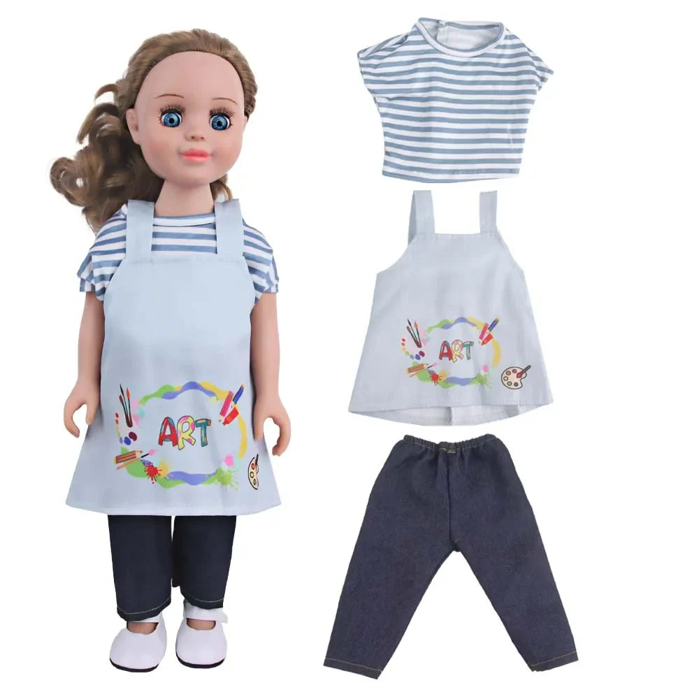 Doll Clothing Set – Firefighter, Student, Graduation, Artist & Athlete Outfits for 18-Inch American & 43cm Baby Newborn OG Girl Dolls