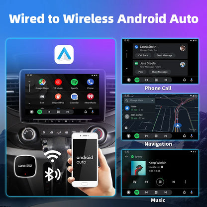 EKIY 2-in-1 Wireless CarPlay & Android Auto Dongle – AI Smart Box for Cars with Wired CarPlay