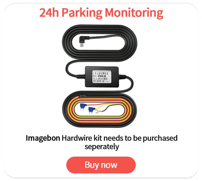 Imagebon 12" 4K Car Mirror – Wireless CarPlay, Android Auto, ADAS, Rearview Camera, GPS, FM, Night Vision Video Recorder