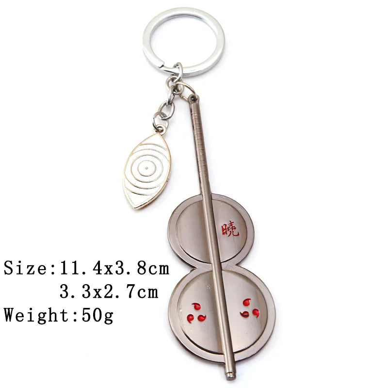 Anime Akatsuki Naruto Character Keychain – Gaara, Sasuke Sharingan, Jiraiya & Uzumaki Metal Cosplay Pendant Gift for Fans